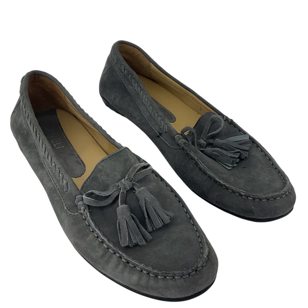 Vaneli Gray Suede Tassel Loafers